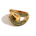 Fashion Color Contrast Zircon Ring For Women