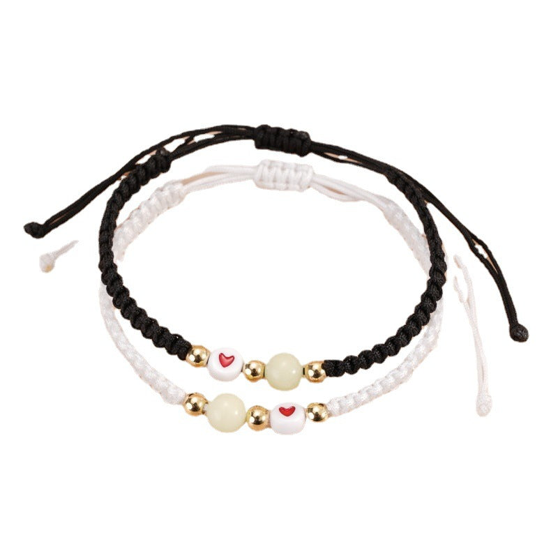 Hand-woven Luminous Beads Couple Bracelet