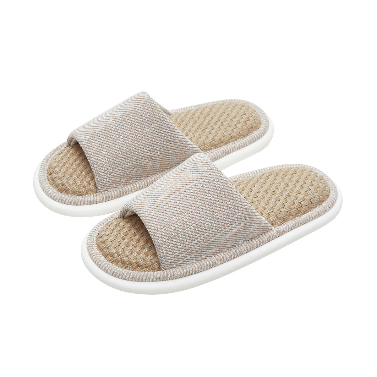 Indoor Wooden Floor Four Seasons Linen Thick Bottom Summer Slippers Women