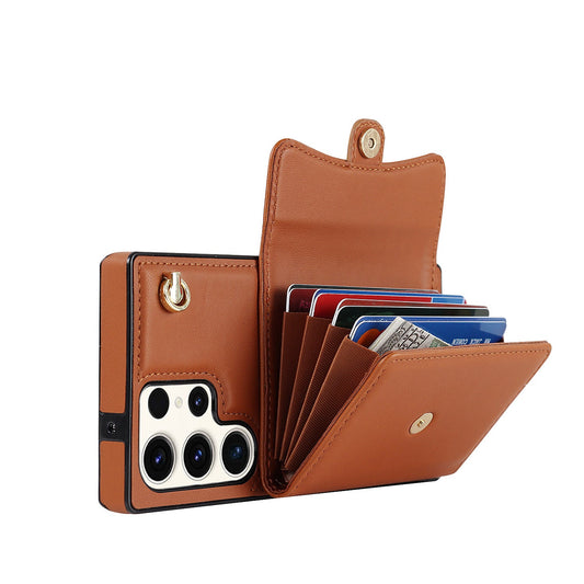 S23Ultra Card Organ Leather Case A13 Crossbody Phone Case