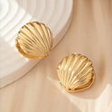 Exaggerated Ocean Shell Texture Earrings For Women