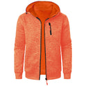 Men's Sports Fitness Casual Jacquard Hooded Jacket Knitted Cardigan