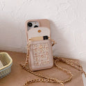 Crossbody Chain Card Holder Can Back Phone Case