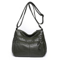 Messenger Bag Shoulder Washed Soft Leather Middle-aged And Elderly Versatile