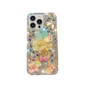 Flower Bow Tie Shell Phone Case Rhinestone