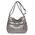 Messenger Bag Shoulder Washed Soft Leather Middle-aged And Elderly Versatile