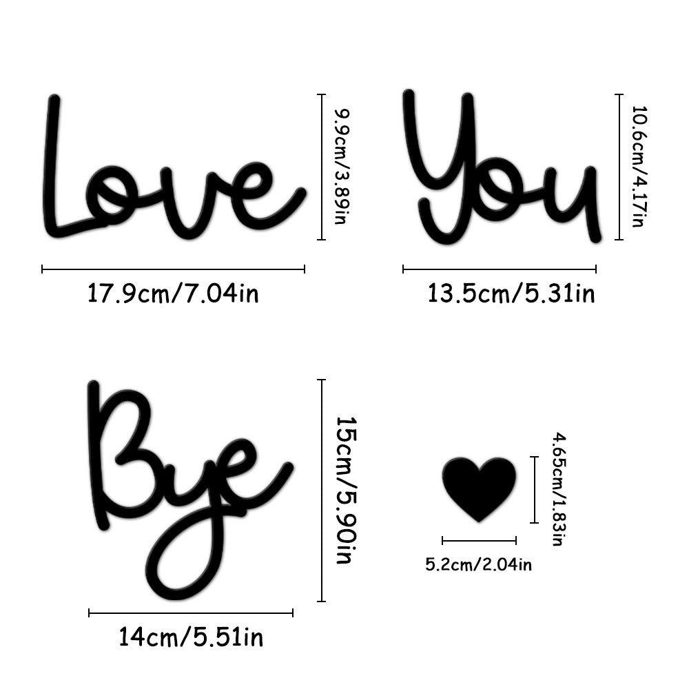 Goodbye Love You Sign Decoration Home Living Room Bedroom Wall Pendant