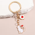 Cartoon Creative Heart Kitten Key Buckle