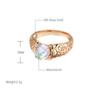 Rose Gold Natural Colorful Zircon Ring