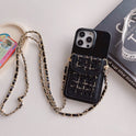 Crossbody Chain Card Holder Can Back Phone Case