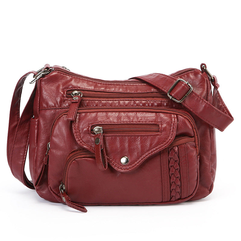 Women's Fashionable Large-capacity Soft Leather Shoulder Bag