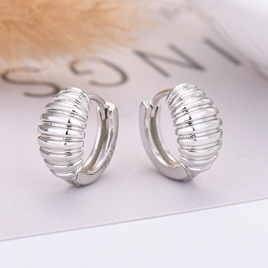 European And American Ins Style Simple Thread Croissant Earrings