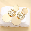 Simple Exaggerated Temperamental High Sense Round Ring Earrings Women