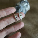 Vintage Retro Rhinestone Brushed Ring Female Inlaid Zircon