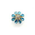 Creative Six-petal Large Rhinestone Flower Alloy Buckle Accessories