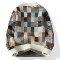 Men's Simple Casual Plaid Printed Thick Warm Sweater