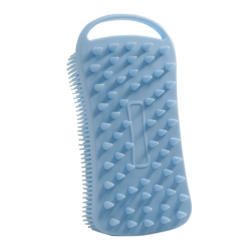 New Silicone Square Bath Brush Portable Lanyard