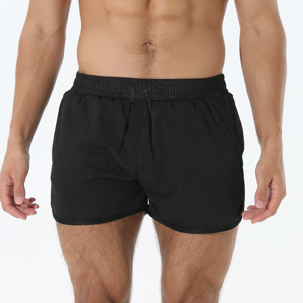 Men's Quick-drying Mesh Solid Color Shorts