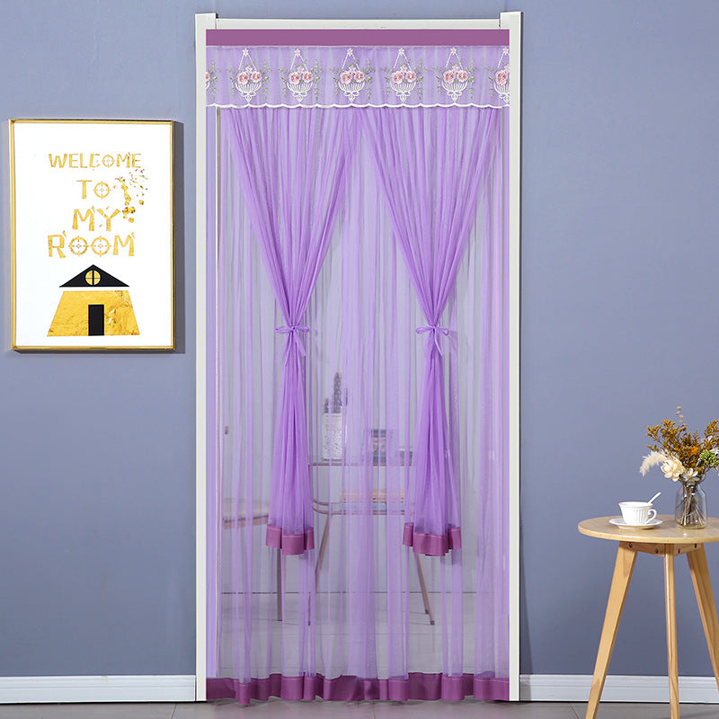 Punch-free Mosquito-proof Curtain Fabric Mesh Curtains Bedroom Lace Partition Four Seasons Household