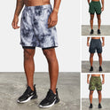 Fitness Summer Sports Casual Solid Color Camouflage Double-layer Shorts Men