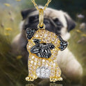 Pug Pet-shaped Pendant Necklace