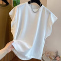 Solid Color High Quality Sleeveless Loose Casual Top