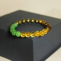 Citrine Men's Green Dongling Tiger-eye Bracelet