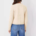 Women's Temperament Crew Neck Knitted Sweater Coat