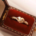 Simple Fashion Heart-shaped Women's Gold-plated Ring