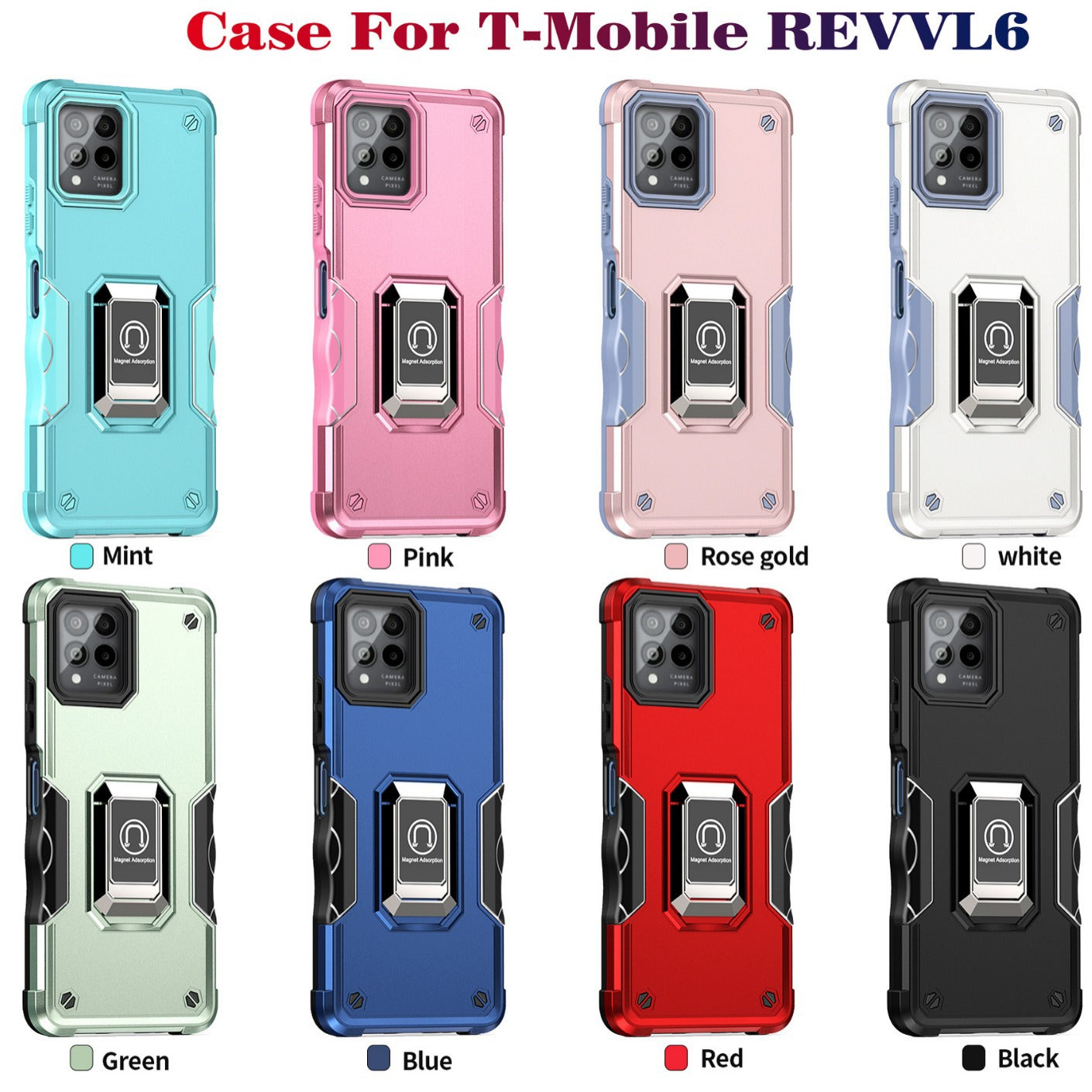 Magnetic Bracket Ring Drop-resistant Protection Mobile Phone Shell