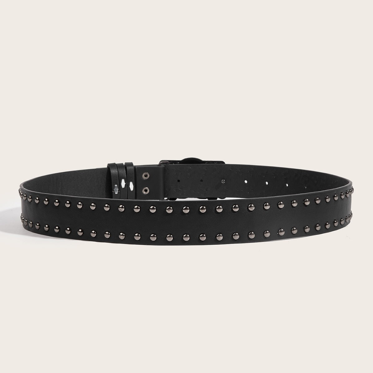 Men's Personality Skull Youth Belt Punk Snap Button Casual Belt