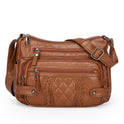 Women's Multi-pocket Soft Leather Shoulder Messenger Bag