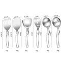 Portable Folding Spoon With Stainless Steel Kitchen Utensils