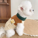 Color Matching Traction Vest Warm Dog Clothes