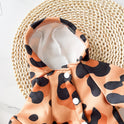 Leopard Print Pet Clothes Four-leg Traction Clothing