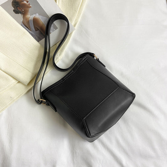 Simple One-shoulder Cross Body Bucket Bag