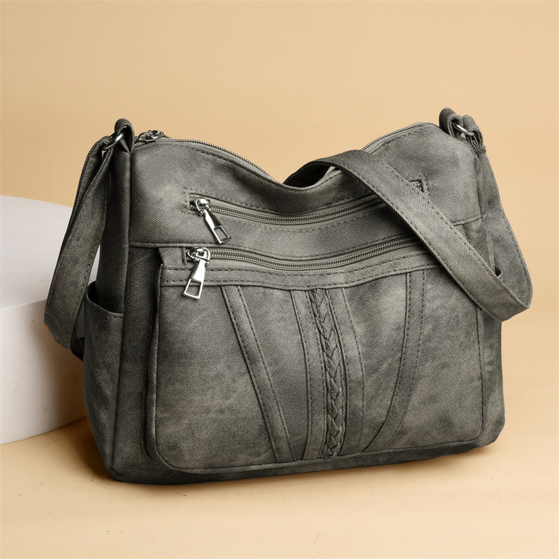 Retro Easy Matching Soft Leather Bag Ladies