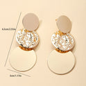 Simple Exaggerated Temperamental High Sense Round Ring Earrings Women