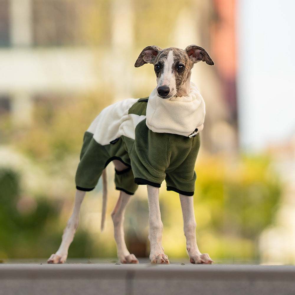 Pet Warm Collar Detachable Windproof Four-leg Clothes