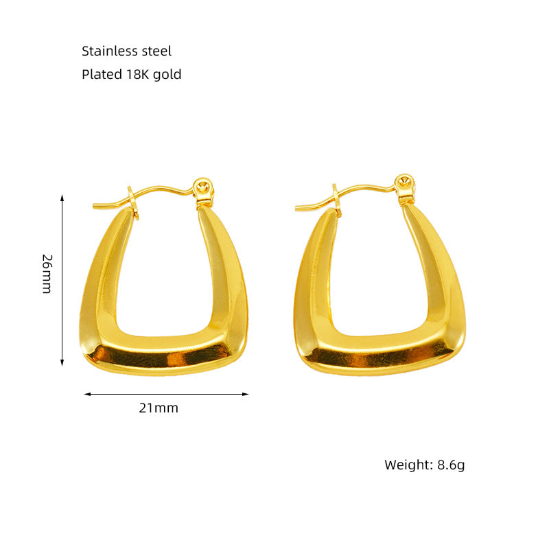 High-grade INS Style Special-interest Design 18K Stainless Steel Studs Female