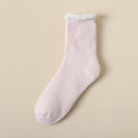 Women's Mid-calf Winter Fleece Lined Padded Warm Keeping Sleeping Floor Cashmere Socks