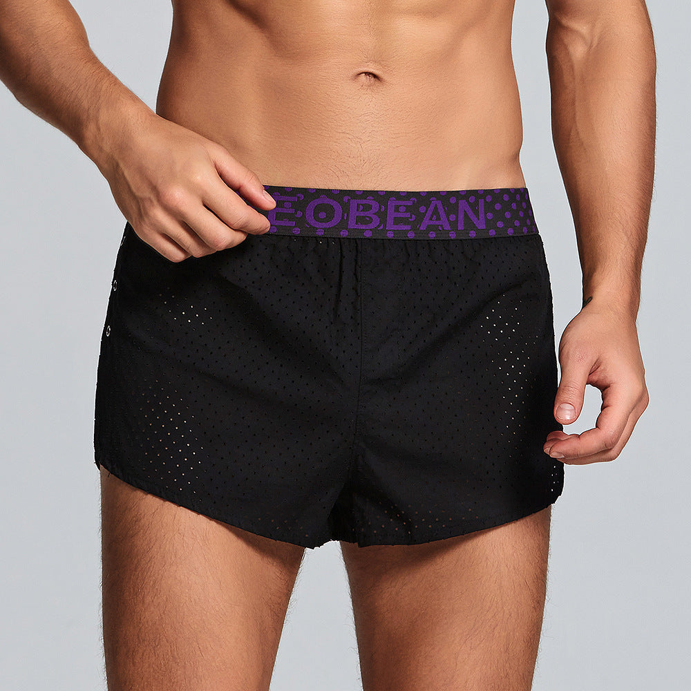 Men's Mesh Mid-waist Cotton Breathable Shorts