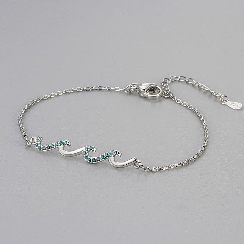 Diamond Wave Bracelet All-matching Graceful