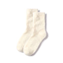 Solid Color Mink Fur Fleece-lined Thick Mid-calf Length Socks