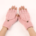 Wool Fingerless Gloves Women's Warm Fashionable Knitted Half Finger Oversleeves