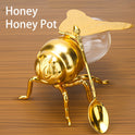 Bee Shaped Honey Jar With Spoon Versatile Novelty Container Condiment Pot For Condiments Oil Kitchen Festive Parties Kitchen Gadgets