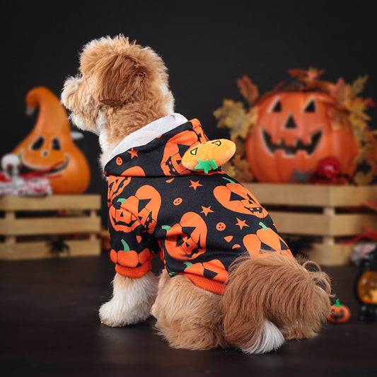 Wansheng Pet Clothes Dog Cat Pumpkin Sweater