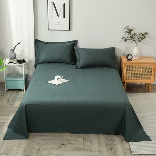 Solid Color Sanding Washed Cotton Single Piece Is Pure Student Dormitory Single Bed Sheet