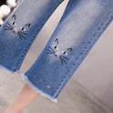 European And American Style Large Size High Waist Loose Cat Pattern Cropped Trousers