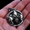 Cast Stainless Steel Gorilla Necklace Pendant